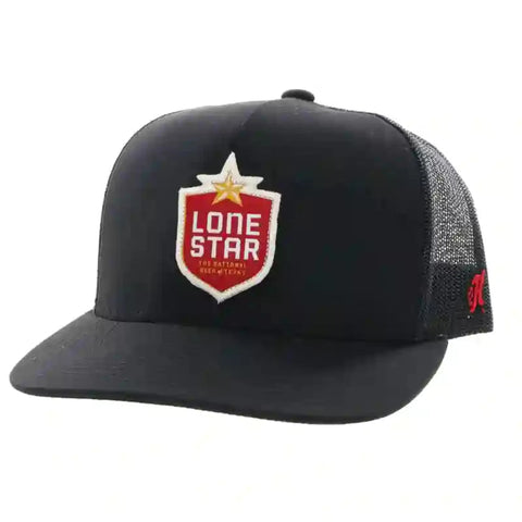 Hooey Black Cap-Lone Star Patch