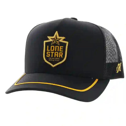 Hooey Black/Gold Lone Star Cap