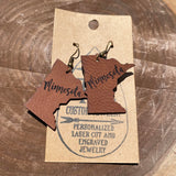 Handmade Leather Minnesota Earrings