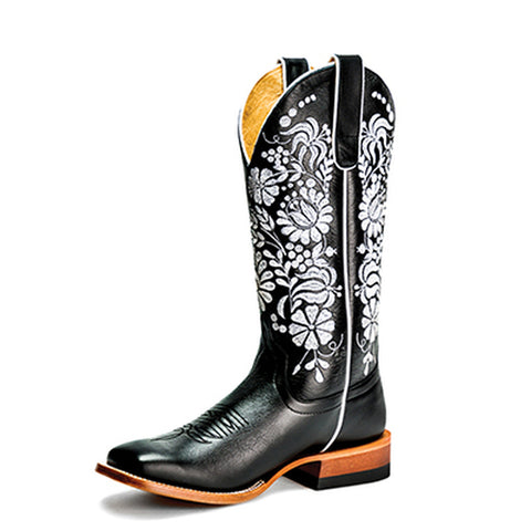Macie Bean Black Eyed Susan Embroidered Boots