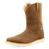 Pull on wedge sole work boots new arrivals