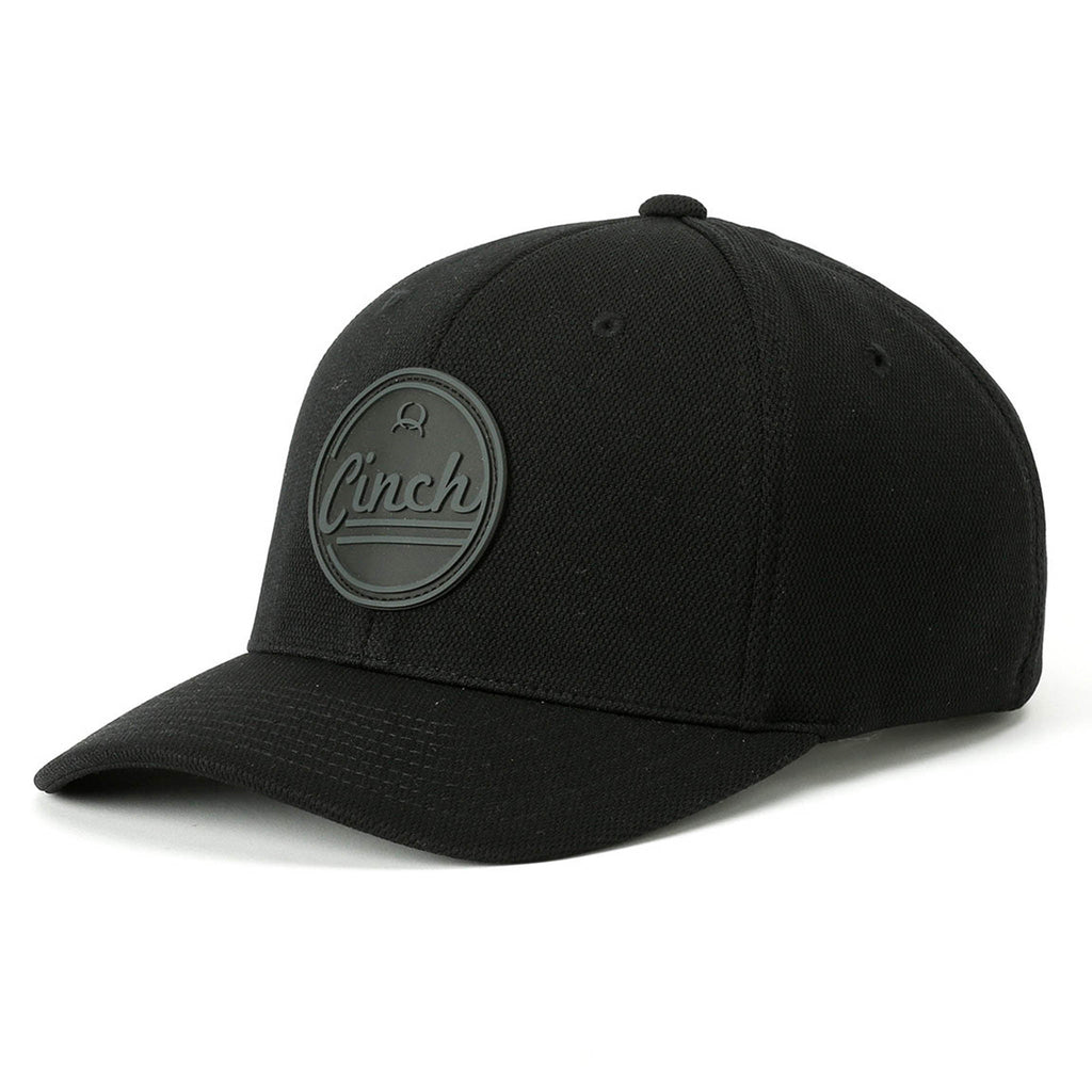 Cinch Black Flex Fit Logo Patch Cap