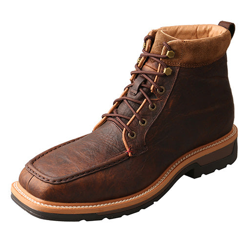 Twisted X Men's Dark Brown Lite Cowboy Square Toe Lace Up Boot 