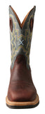 Twisted X Men's Cognac Oiled Blue Alloy Square Toe Boot
