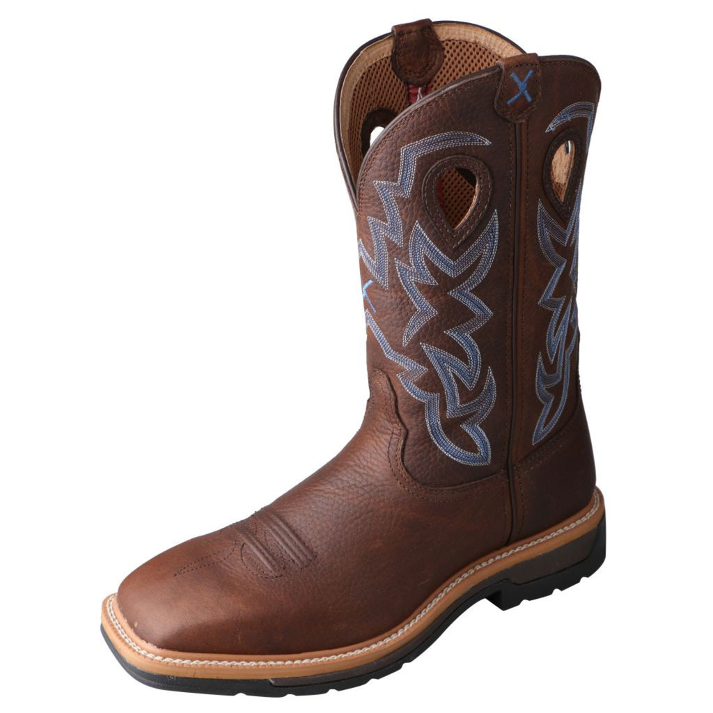 Twisted X Brown Pebble Square Toe Work Boot