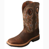 Twisted X Men's Taupe Bomber Lite Cowboy Square Toe Work Boot 