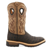 Twisted X Men's Brown Caiman Print Square Toe Boot