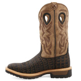 Twisted X Men's Brown Caiman Print Square Toe Boot