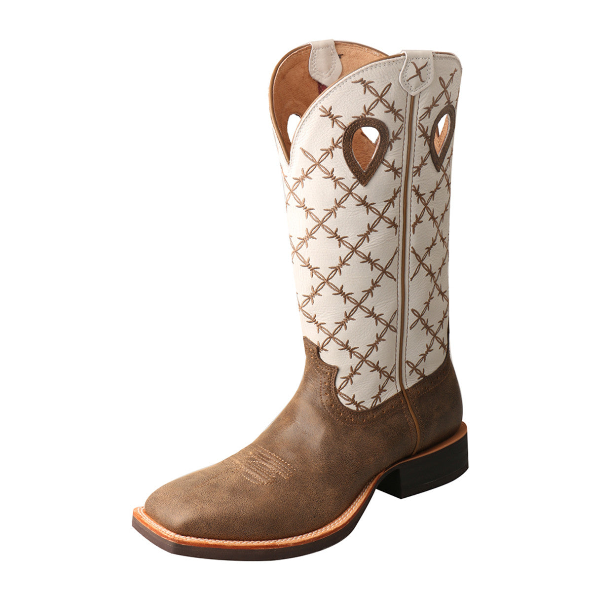 Twisted X Bomber/White Barbed Wire Square Toe Boots – Western Edge 
