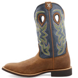 Twisted X  Men 11" Square Toe Rubber Outsole Boot-Peanut/Navy