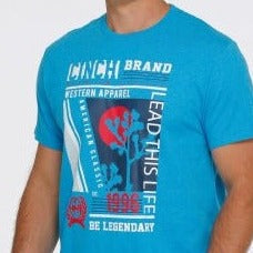 Cinch Blue Short Sleeve T Shirt