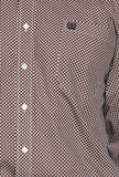 Cinch Men's Burgundy Geo Print Shirt