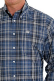 Cinch Men's Blue Plaid Long Sleeve