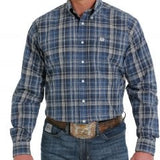 Cinch Men's Blue Plaid Long Sleeve