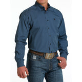 Cinch Men's Blue Geometric Print Shirt