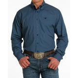 Cinch Men's Blue Geometric Print Shirt