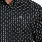 Cinch Men's Black Diamond Print Shirt