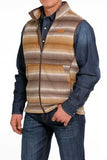 Cinch Men's Multi Brown Fleece Vest