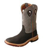 Twisted X Men's Brown and Grey Cell Stretch Square Toe Boot 