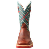 Twisted X Men's Cognac Green Top Alloy Work Boot-Square Toe