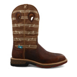 Twisted X Men's Rustic Brown/Lion Tan Alloy Square Toe