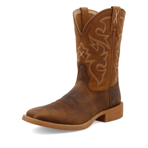Twisted X Men's Brown and Rustic Orange Tech X Boots
