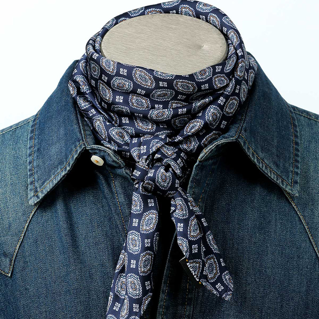 Cinch Navy Medallion Print Wild Rag