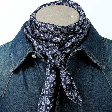 Cinch Navy Medallion Print Wild Rag