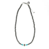 Navajo Pearl with Ivory & Turquoise Beaded Accent Necklace