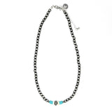 Navajo Pearl with Ivory & Turquoise Beaded Accent Necklace
