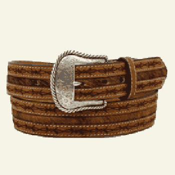 Brown and Barb Wire Edge Hide Belt