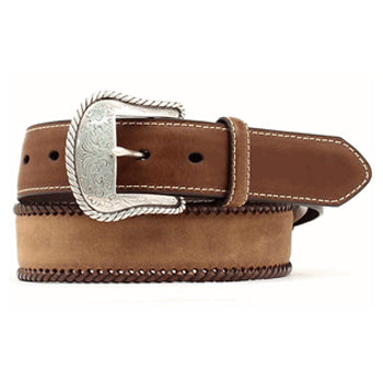 Men's Nocona Brown Laced Edges Belt