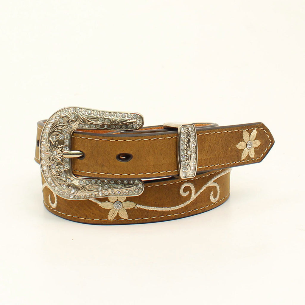 Girl's Nocona Embroidered Flower Belt