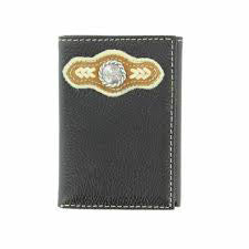 Nocona Black Laced Concho Trifold