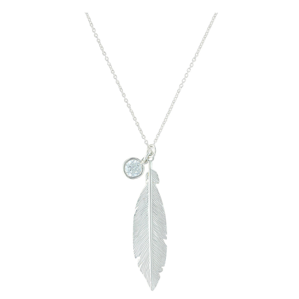 Montana Silver Starlight Feather Charm Necklace 