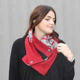 Red and Black Aztec Neck Wrap