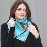 Turquoise TeePee Neck Wrap