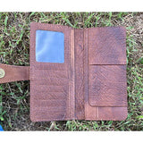 American Darling Tan Cowhide & Tooled Wallet