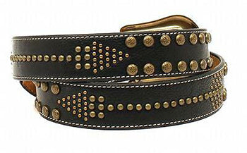 Nocona Women's Black Arrow Nailhead Belt