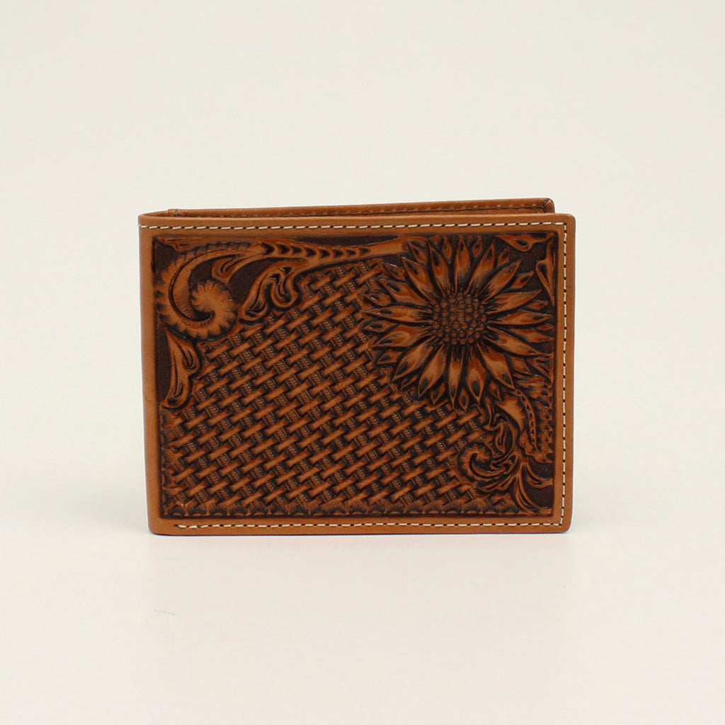 Sunflower Basketweave Mens Wallet