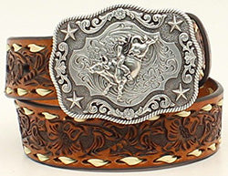 Nocona Kid's Floral Tooled Belt