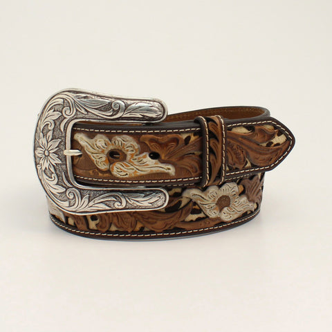 Nocona Women's Leopard Underlay Belt