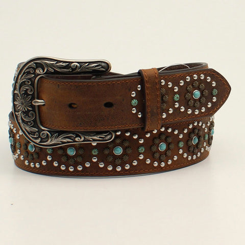 Nocona Ladies Circle Stud Turquoise Belt