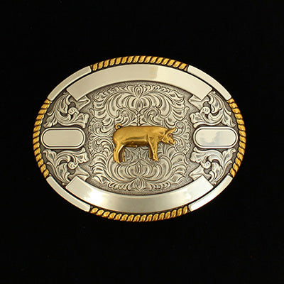 Medium Oval Ribbon Pig Buckle