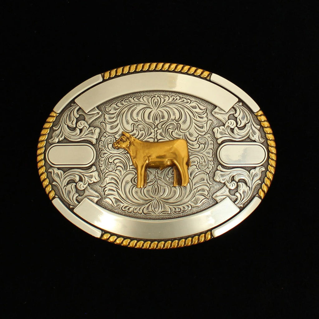 Oval Ribbon Cow Buckle