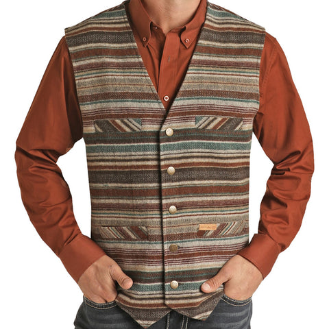 Powder River Men's Grey Serape Nevada Vest