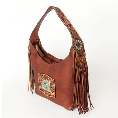 American Darling Floral Leather Fringe Bag – Western Edge, Ltd.