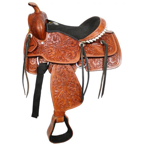 Double T Floral Youth Saddle