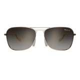 BEX Ranger Sunglasses. They have a Rose Gold metal frame with brown tinted lenses.