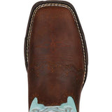 Durango Women's Brown and Powder Blue Square Toe